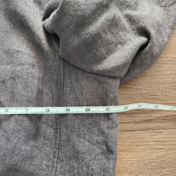 Lafayette 148 New York Linen Grey Blazer 12‎ Classic Career Office Preppy Corp - Picture 6 of 7